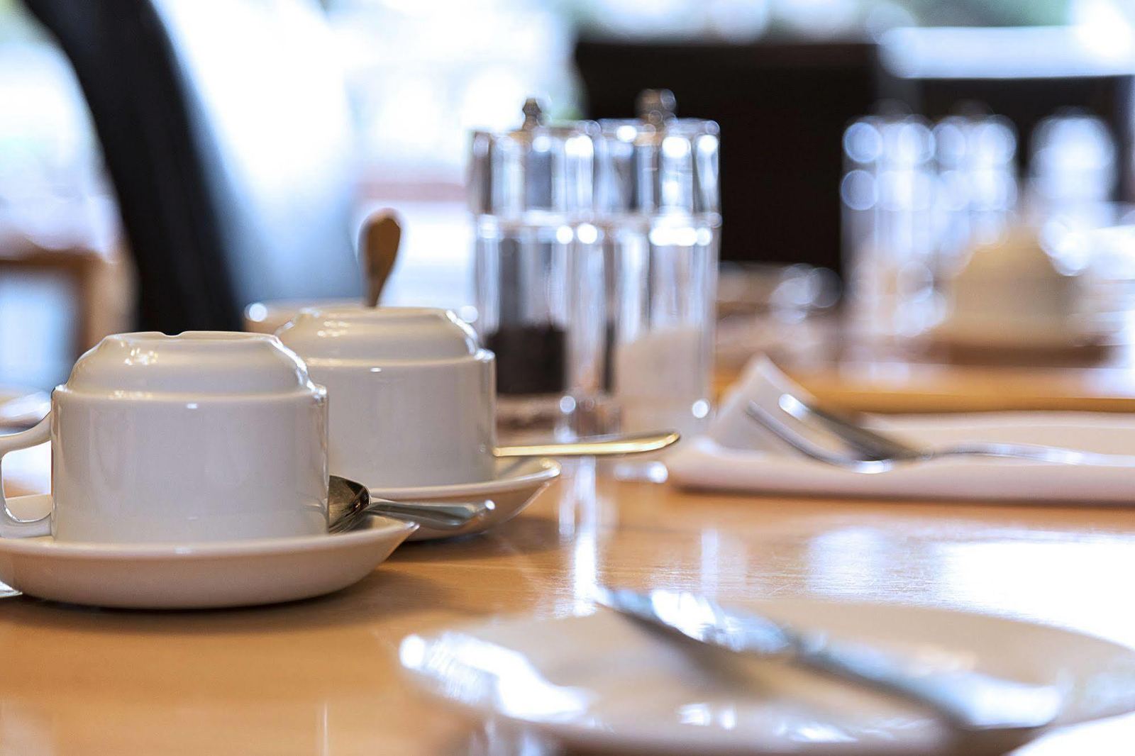 Breakfast table setting